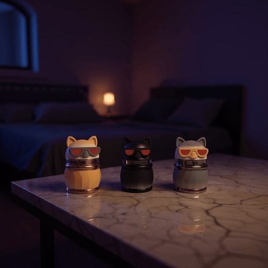 Cool Cat Grinder – 4  Layer Herb & Spice CrusherCool Cat Tobacco Grinder – 4 - Layer Herb & Spice CrusherThree cat