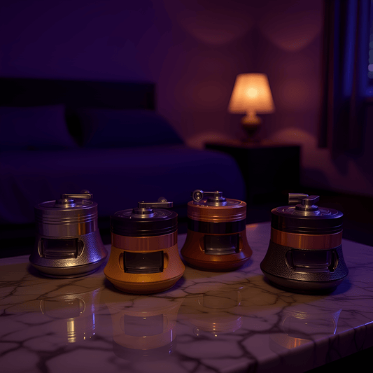 Hand Cranked Herb GrinderHand Cranked Herb GrinderAsh wood colored crank grinder with clear middle band, sleek and modern