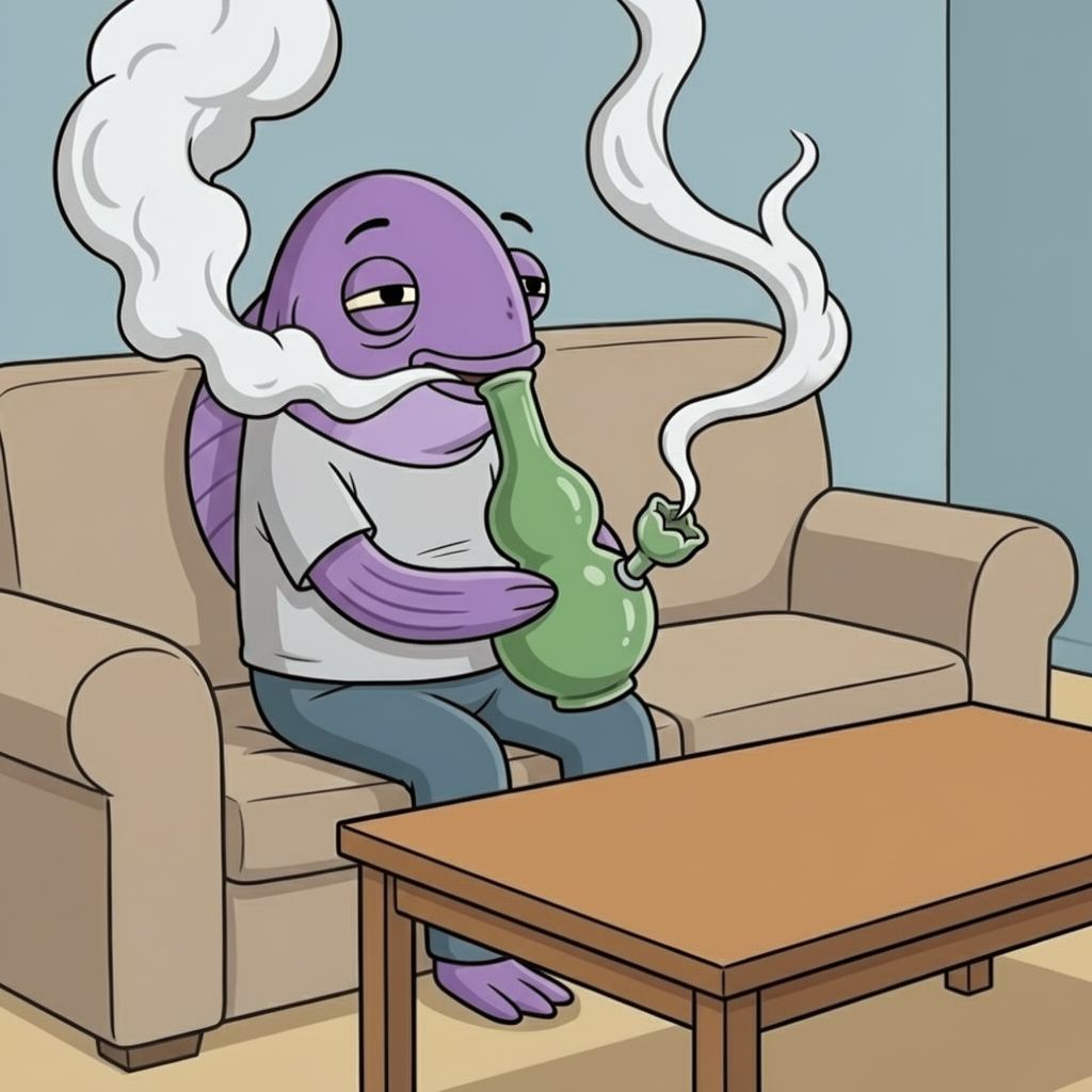 Smoking with Celadon Bong