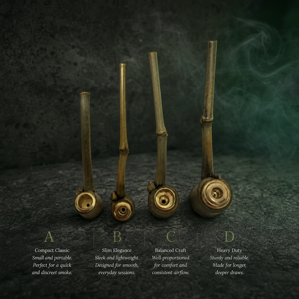 Natural Bamboo Smoking Pipe – Handmade Traditional Herb Pipe