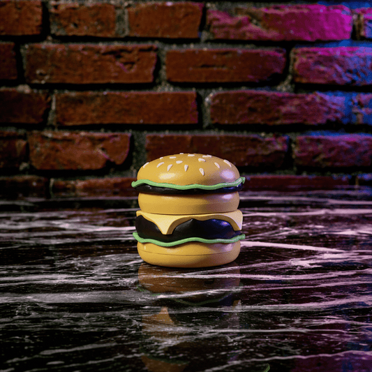 Cheeseburger Herb Grinder - 4 Layer Burger Shape Crushercheese burger herb grinder