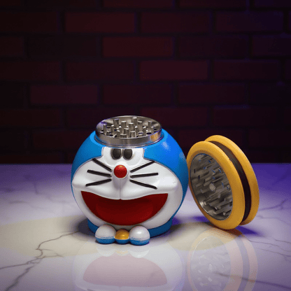 Cute Cat Crank GrinderCartoon character - themed grinder with a brick wall background