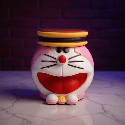 Cute Cat Crank GrinderPink grinder - Doraemon - inspired herb grinder softly glowing
