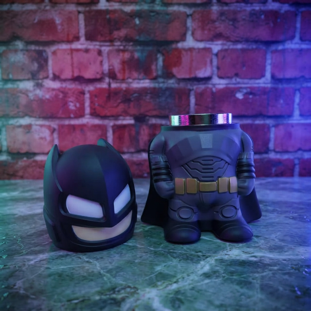Dark Hero Character Herb Grinder – Superhero Style Metal GrinderBatman Shape Grinder