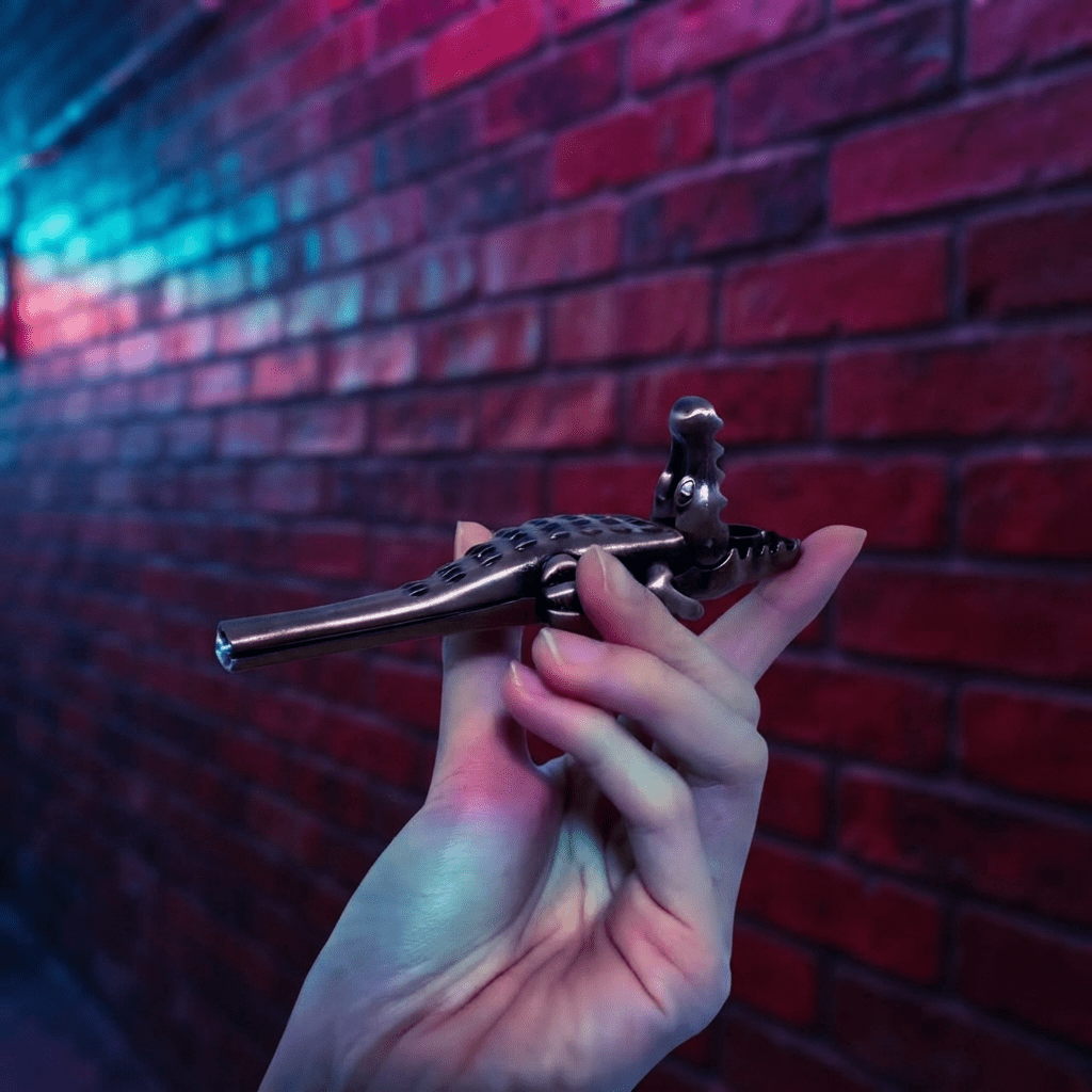 Gator Smoking Pipe – Alligator Metal Pipe | 4 Colorsalligator smoking pipe
