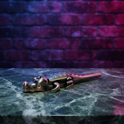 Gator Smoking Pipe – Alligator Metal Pipe | 4 Colorsgold alligator smoking pipe