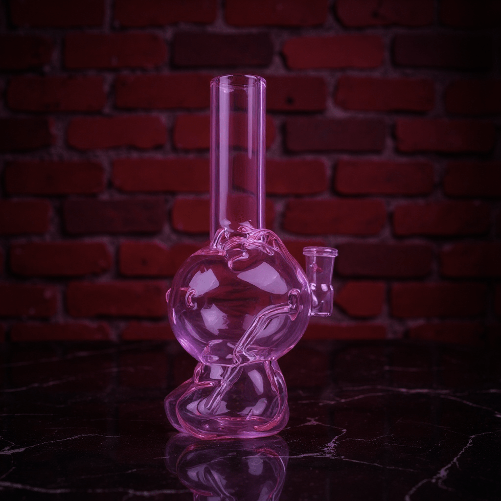 Hello Glow Mini Bong – Cute Style with Crystal Glass, Hello Glow Water Pipe, Glossy Hello Kitty
