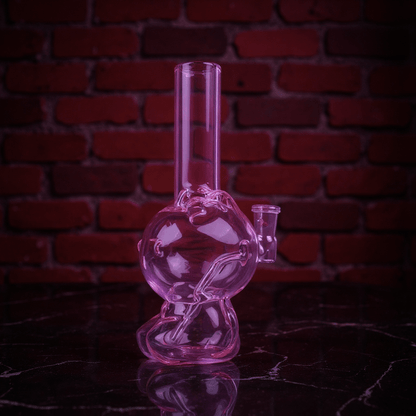 Hello Glow Mini Bong – Cute Style with Crystal Glass, Hello Glow Water Pipe, Glossy Hello Kitty