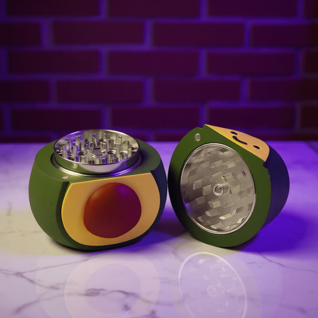 Kawaii Avocado Herb Grinder – 3D Cute Foodie 🍃Crusheravocado grinder with lid and teeth inside