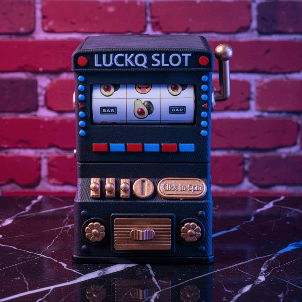 777 Jackpot Casino Novelty CrusherToy slot grinder with 'LUCKY SLOT' text against a brick wall background