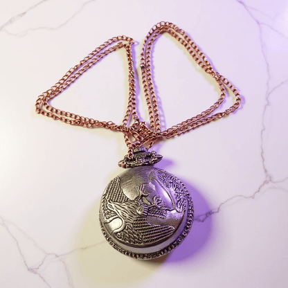 Stealth Pocket Watch Herb Grinder NecklaceStealth Pocket Watch Herb Grinder Necklace