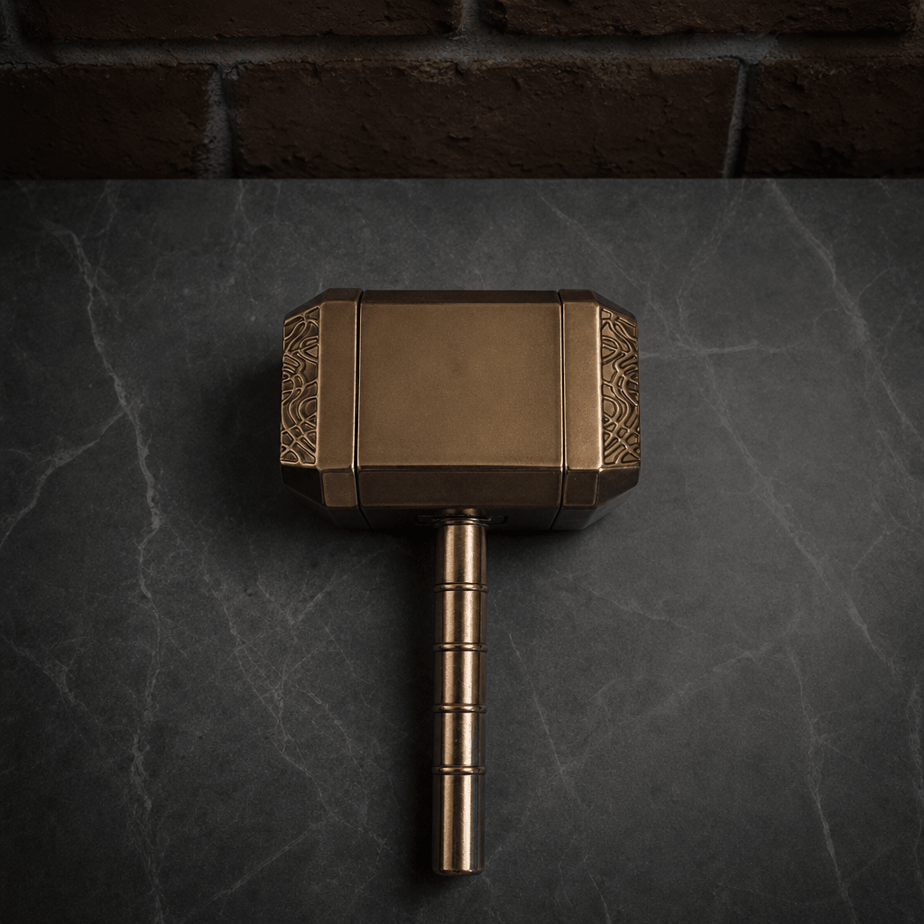 Thor Hammer Shape Grinder – 4-Part Metal Grinderthor hammer grinder color brown