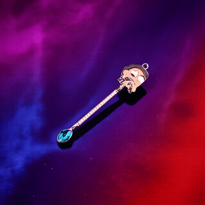 Zoned Out Mini Spoon SetMini spoon with rainbow gemstone scoop and comical tongue - out cartoon head – ideal for scooping herbs, spices, or loose leaf